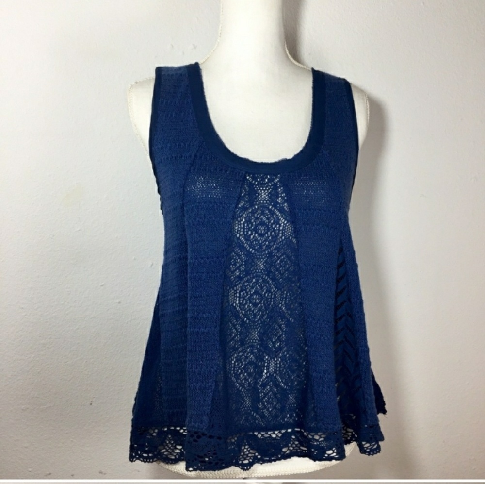 Anthropologie Meadow Rue Crochet Carrington Tank